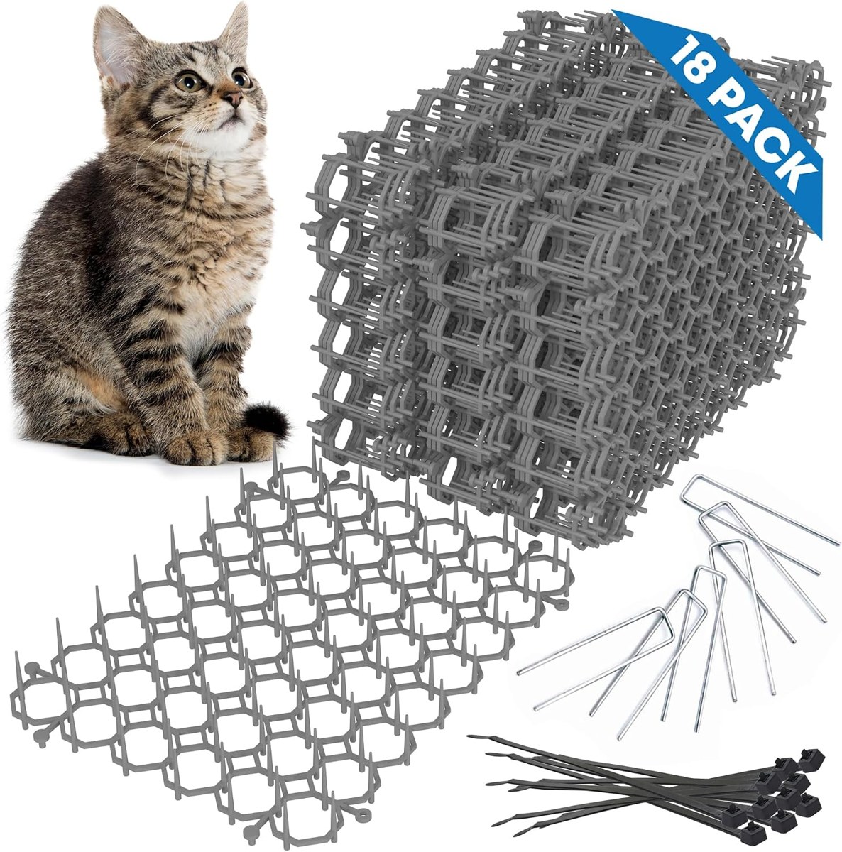 Petfolio Small Scat Mats for Cats, 8 × 6 in, 18 Pack
